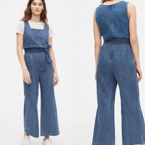 Gap | Square neck Wide Leg Denim Jumpsuit NWT 12